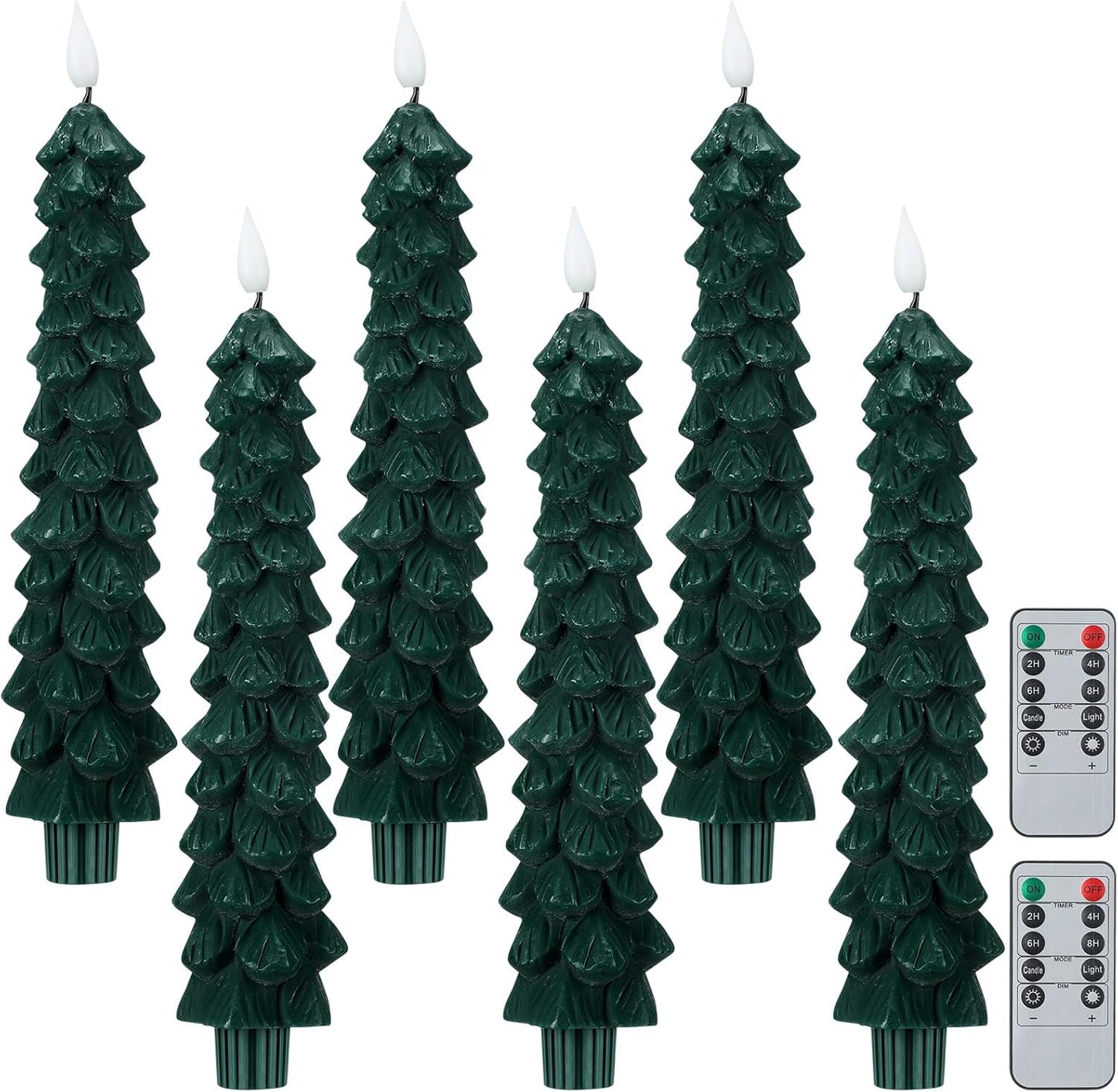 LAST DAY SALE 49% OFF 🌲Christmas Tree Flameless Taper Candle Lights with Remote Control✨