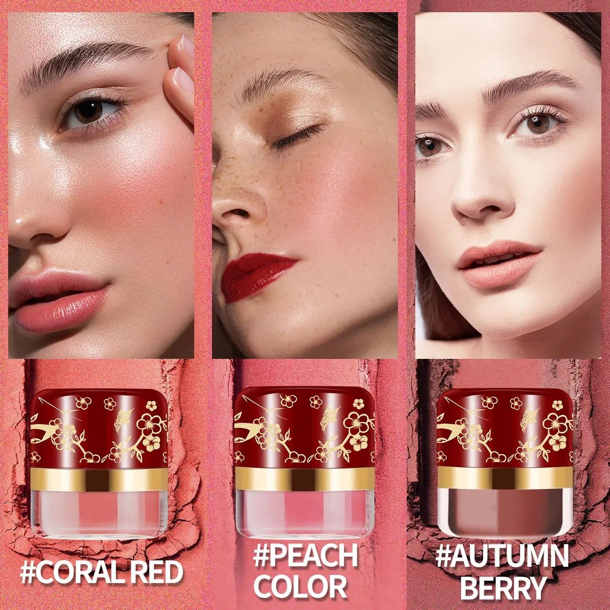 3-Piece Lazy Blush Set – Effortless Radiance in Seconds Quick, Natural-Looking Blush Built-in Mirror 🪞