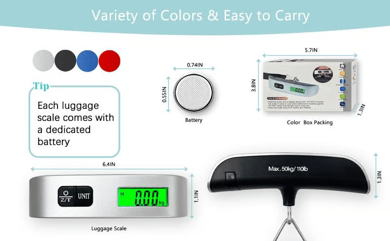 🎁Last Day -Portable Digital Luggage Scale Accurate Weighing