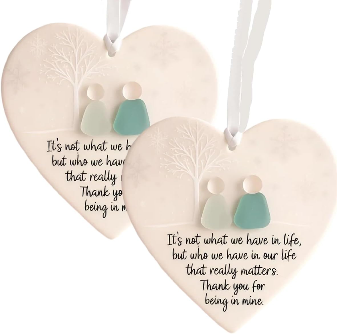 Heart-Shaped Sea Glass Friendship Decor🌊✨ Shaped by Nature & Crafted by Hand💝