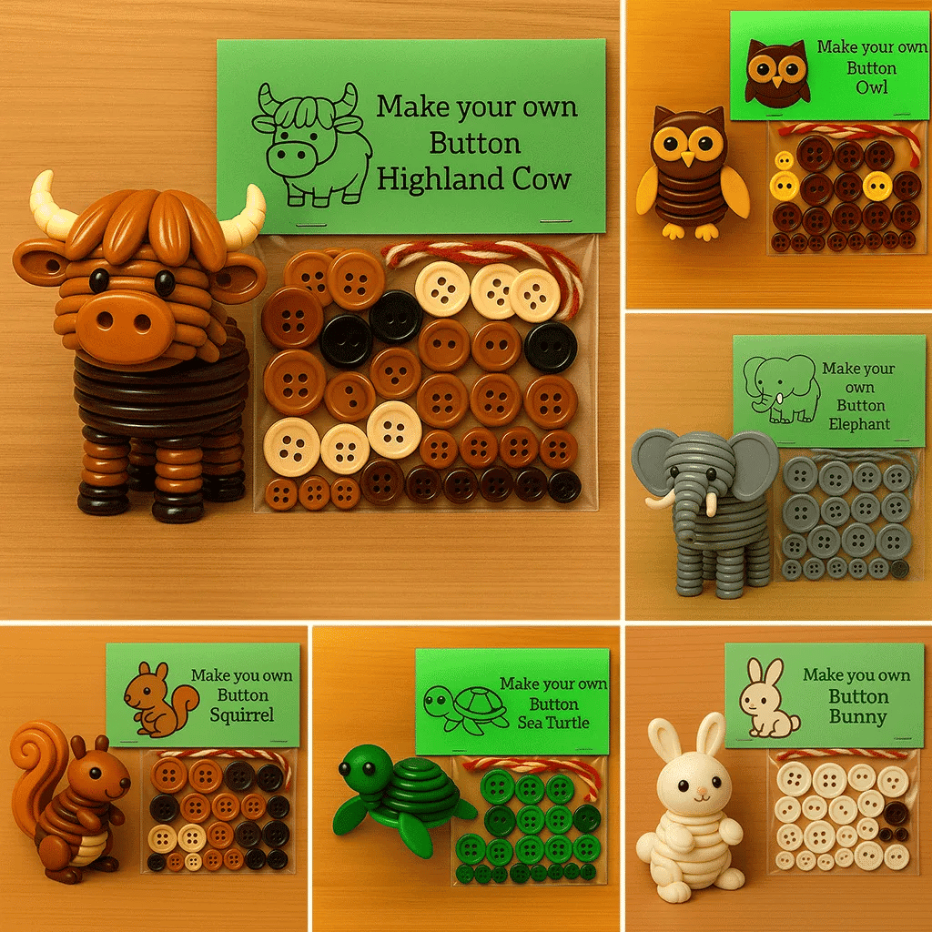 🎄Early Christmas Sale 49% OFF🎁DIY Button Animal Ornaments