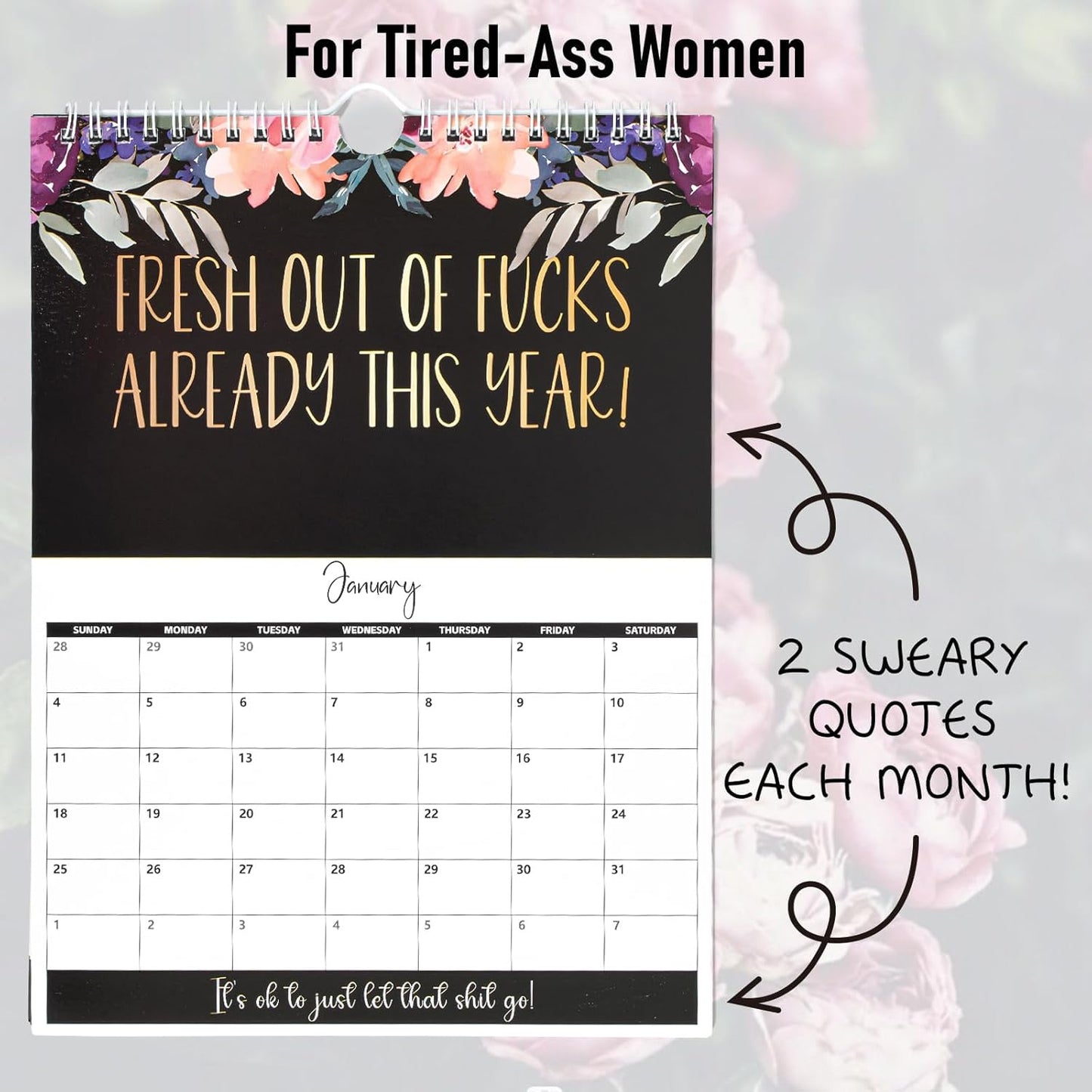 Fuck It 2026 Calendar for Tired-Ass Women