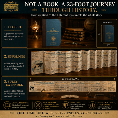 📜 SPECIAL OFFER | Synchronological History Chart – 6.000 Years of Biblical & World Events in One Fold-Out Timeline