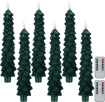 LAST DAY SALE 49% OFF 🌲Christmas Tree Flameless Taper Candle Lights with Remote Control✨