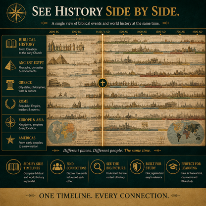 📜 SPECIAL OFFER | Synchronological History Chart – 6.000 Years of Biblical & World Events in One Fold-Out Timeline