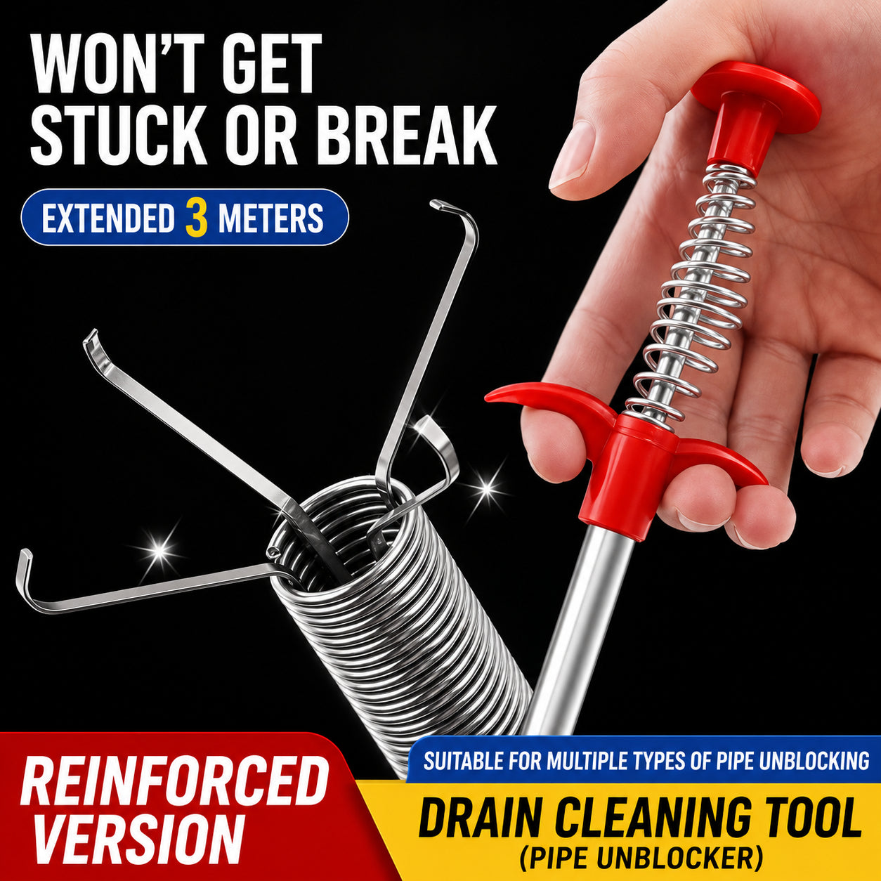 🔥Last Day 49% OFF -🚿Professional Drain Clog Remover Tool – A Must-Have For Every Home