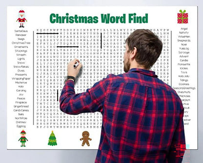 🔥Christmas Early Sale 49% Off🎁Christmas Word Search Poster(🎉Giant 36"x24" Wall Game)