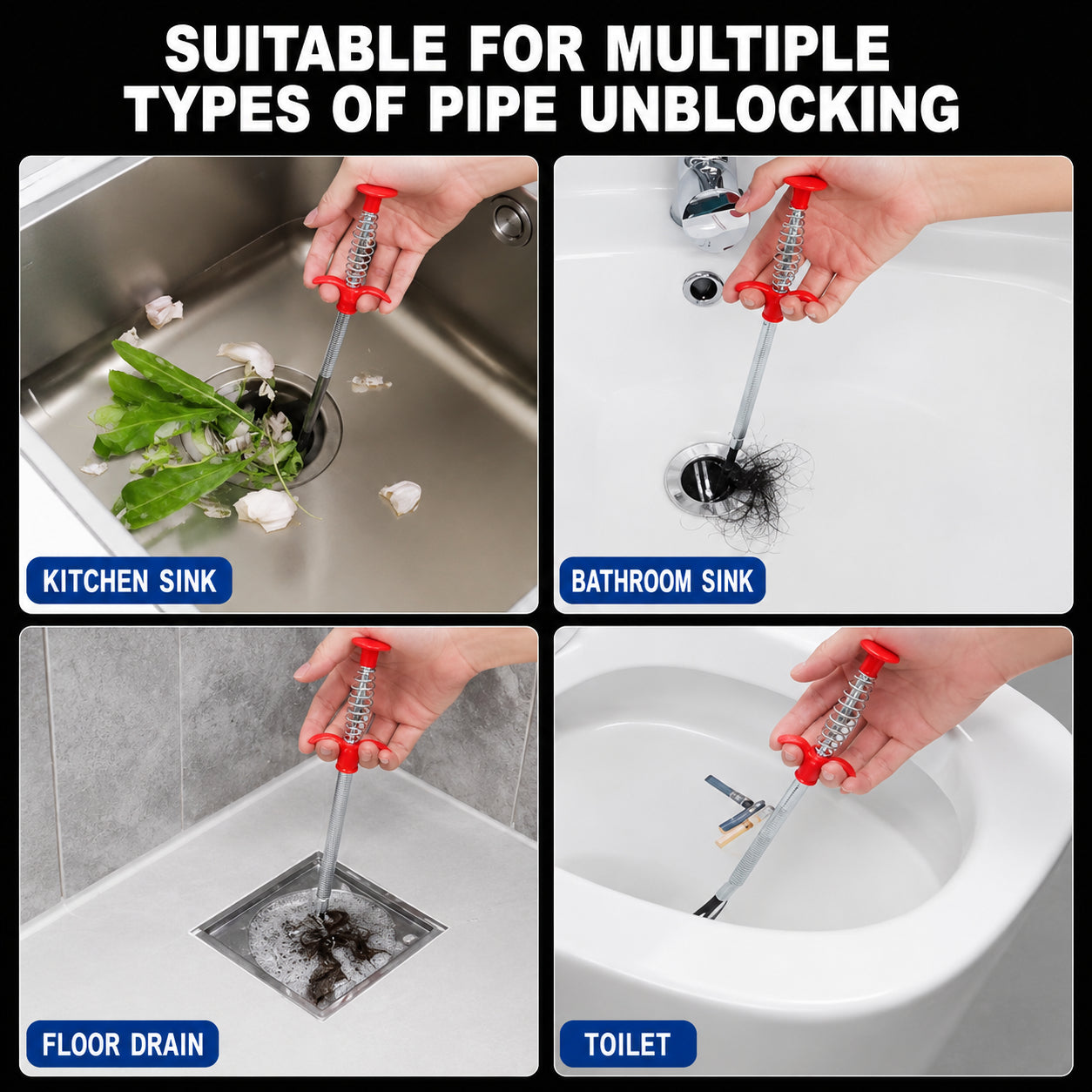 🔥Last Day 49% OFF -🚿Professional Drain Clog Remover Tool – A Must-Have For Every Home