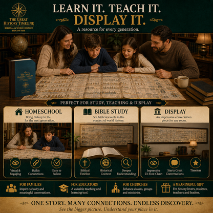 📜 SPECIAL OFFER | Synchronological History Chart – 6.000 Years of Biblical & World Events in One Fold-Out Timeline