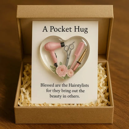 🎁Last Day 49% OFF✂️A Pocket Hug for Hairstylists(Acrylic 2D single sided printing Double sided viewable)