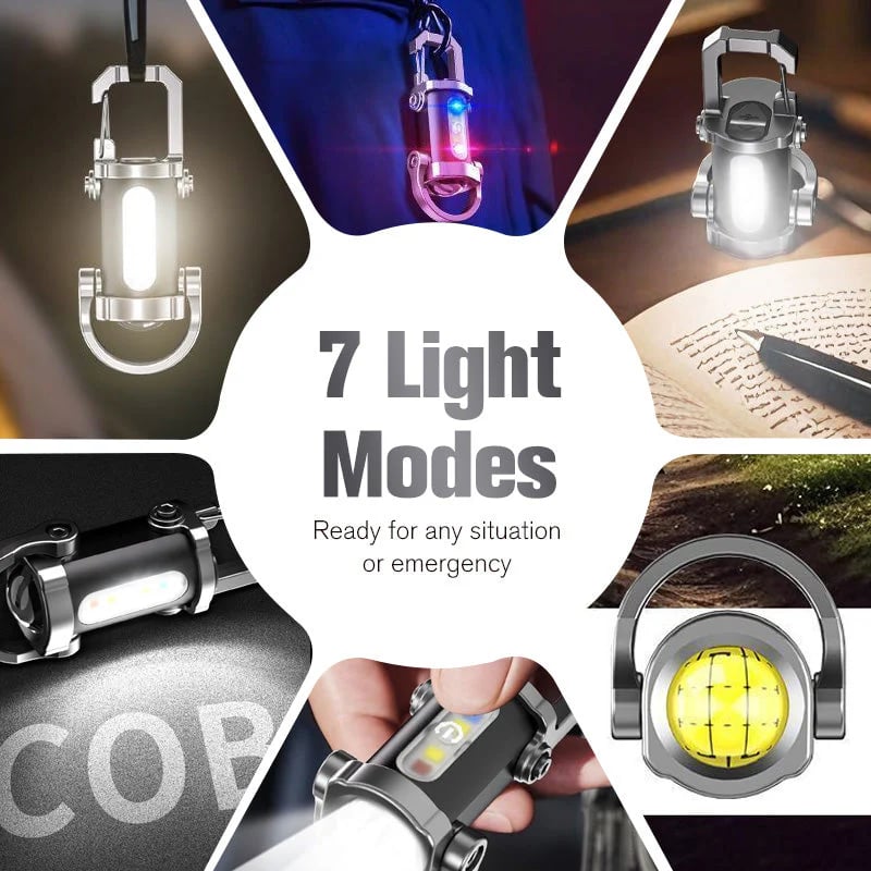 🔥LAST DAY 49% OFF Portable Rechargeable Bright Keychain Flashlight