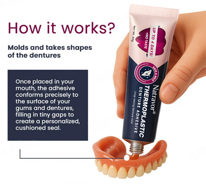 🔥LIMITED SPECIAL OFFER🔥 NATRAVOR® Thermoplastic Denture Adhesive - All Day Secure