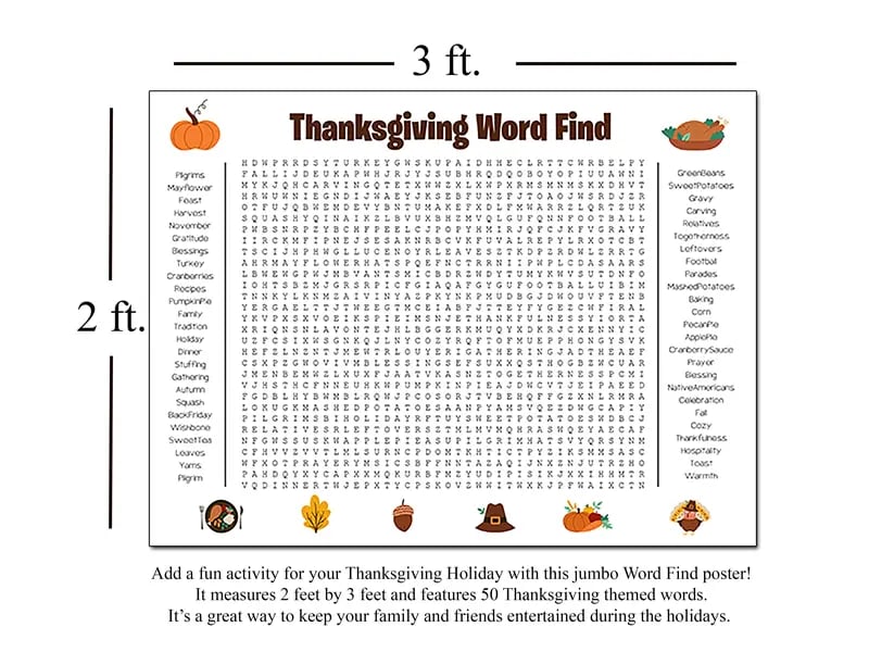 🔥Christmas Early Sale 49% Off🎁Christmas Word Search Poster(🎉Giant 36"x24" Wall Game)