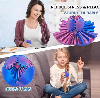 🔥LAST DAY - BUY 1 GET 1 FREE JUST £4.99 EACH🔥GearSphere - The Steampunk Whirling Wonder Fidget (Gear Ball)