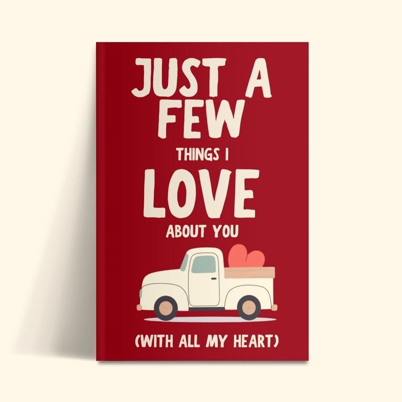 🔥Valentine's Day Special Offer 50% OFF - ❤️Just A Few Things I Love About You (With All My Heart) Fill In The Blank Gift Book📚