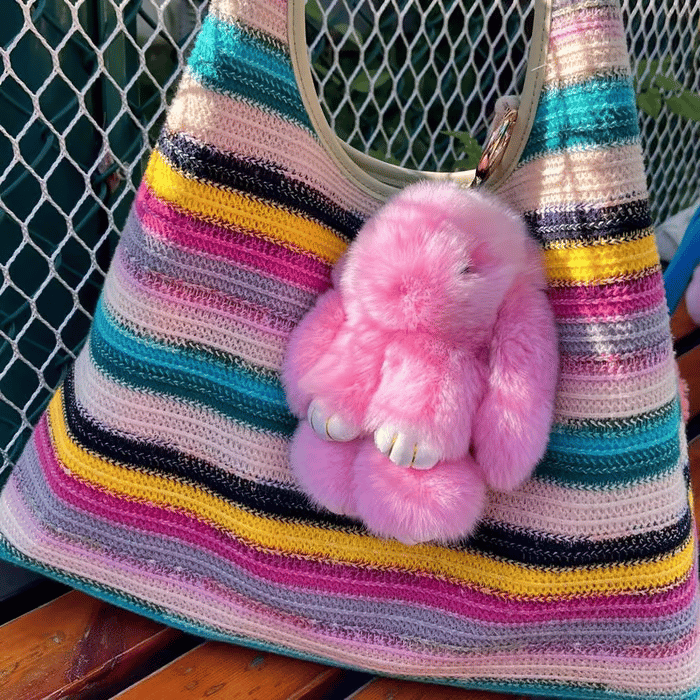 🎁Last Day Sale 49% OFF🐰 Handmade Soft Bunny PomPom Charms
