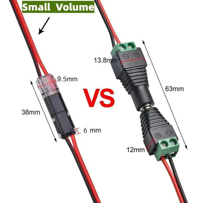 Last Day 49% OFF🔧Double-Wire Plug-in Connector Led Light Strip Connectors 2 Pin⚙️