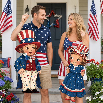 🔥Hot Sale 49% off🌟Patriotic Wooden Hanging Door Signs