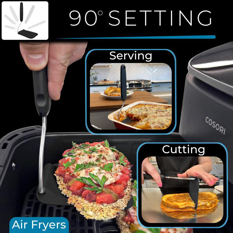 🎁 New Arrival 🔥 World’s First 7-Angle Cooking Spatula | Flat Griddle & Air Fryer Compatible