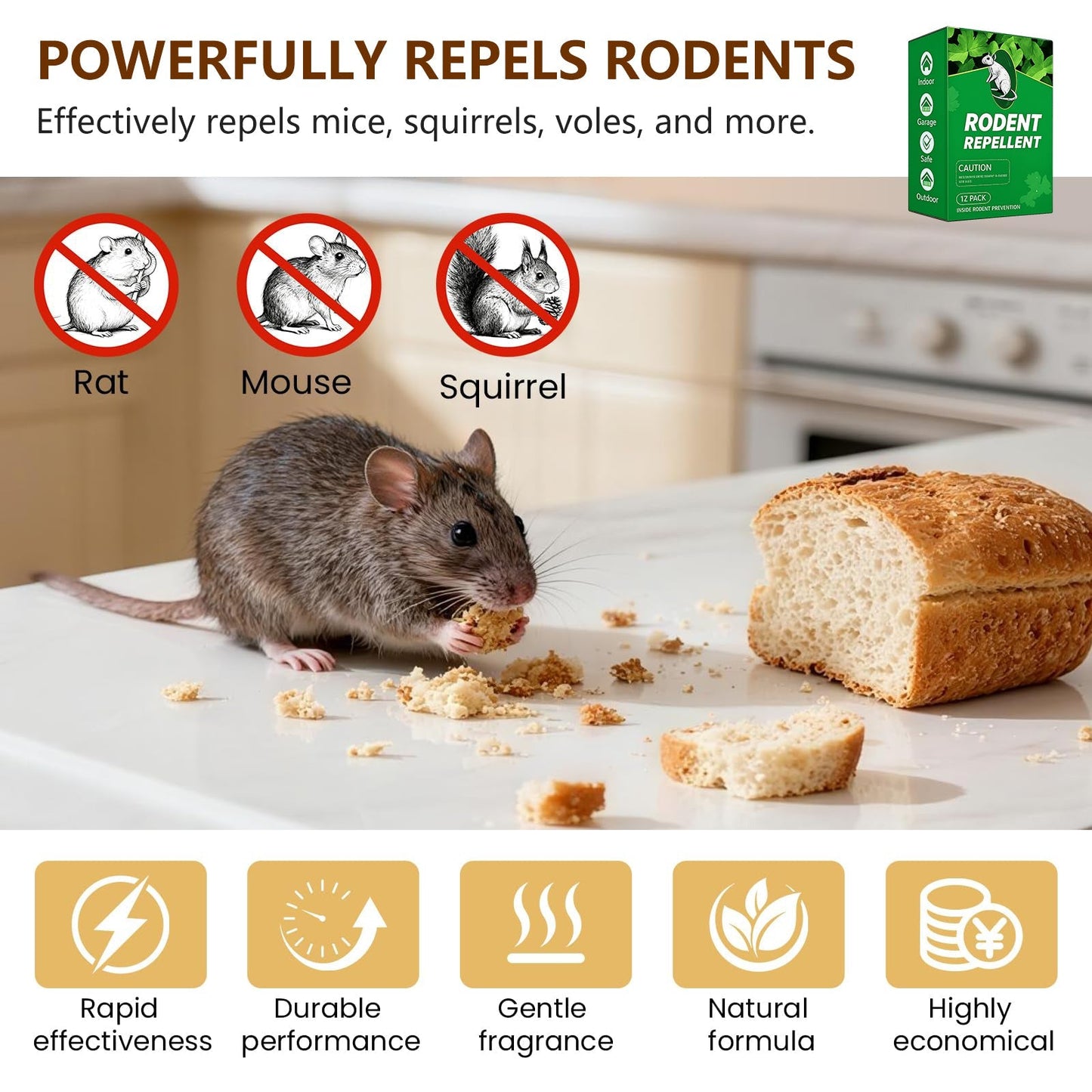 🐭✨Natural Rodent Repellent Balls (12-Pack) – Peppermint & Lemon Oil Protection for Home, Garage, Yard & Car