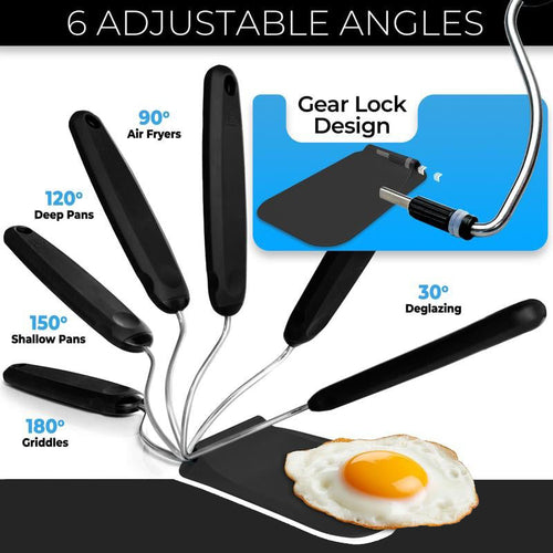 🎁 New Arrival 🔥 World’s First 7-Angle Cooking Spatula | Flat Griddle & Air Fryer Compatible