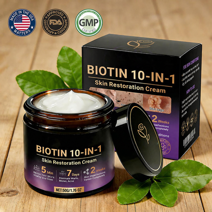 Made and Shipped from USA✨ Biotin 10-in-1 Skin Restoration Cream🍀