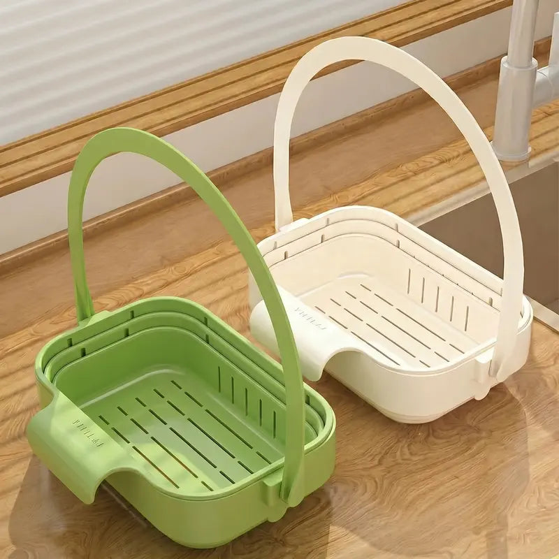 2 -PACK Foldable Hanging Kitchen Sink Drain Basket