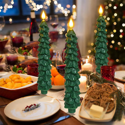 LAST DAY SALE 49% OFF 🌲Christmas Tree Flameless Taper Candle Lights with Remote Control✨