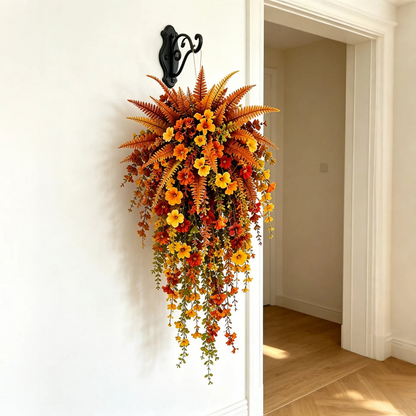🔥 TODAY ONLY 50% OFF | Real-Touch Autumn Hanging Basket — Instant Fall Porch Decor (No Watering!)