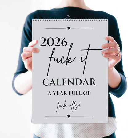 🌟Fuck It 2026 Spiral Bound Wall Calender – Practical & Full of Spirited Charm🌟