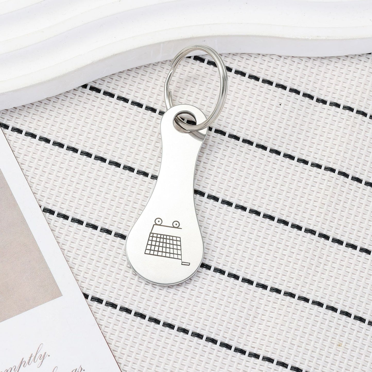 🔥Last Day 49% OFF - Mini Aluminum Alloy Key Ring Shopping Trolley Tokens