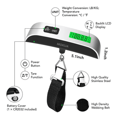 🎁Last Day -Portable Digital Luggage Scale Accurate Weighing