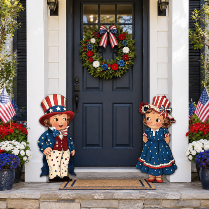 🔥Hot Sale 49% off🌟Patriotic Wooden Hanging Door Signs