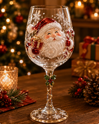 🎅 The Perfect Christmas Gift | 3D Handcrafted Wine Glass Collection 🍷