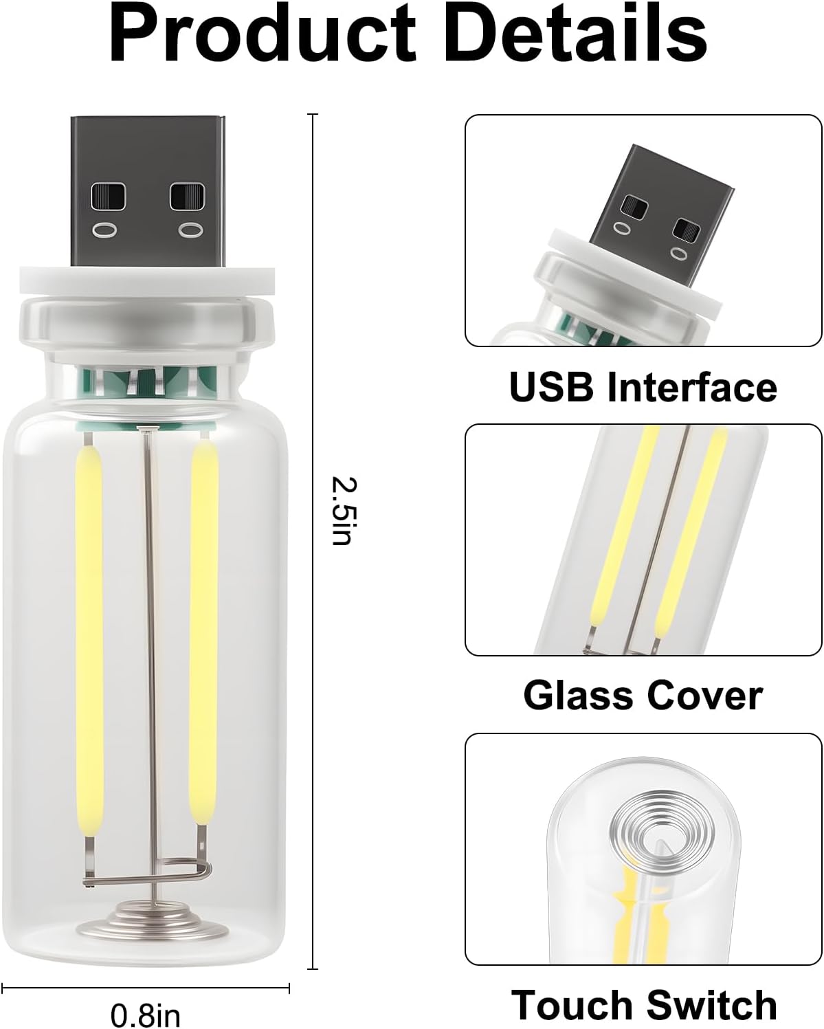 🔥Last Day 49% OFF-Car USB Night Light Bulb
