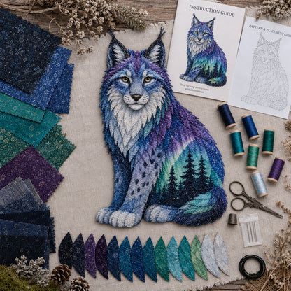 🐺Last Day 49% OFF - 🌌🐺Northern Lights Wildlife DIY Patchwork Kit