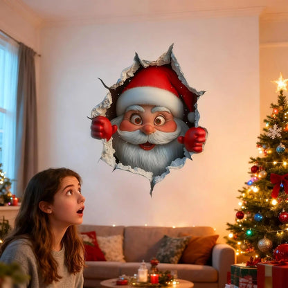 🎅 Santa Claus Wall Sticker | Peel & Stick Christmas Decor 🎄✨