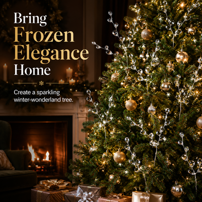 Designer Christmas Look on a Budget: Luxury Frozen Crystal Branches ❄️