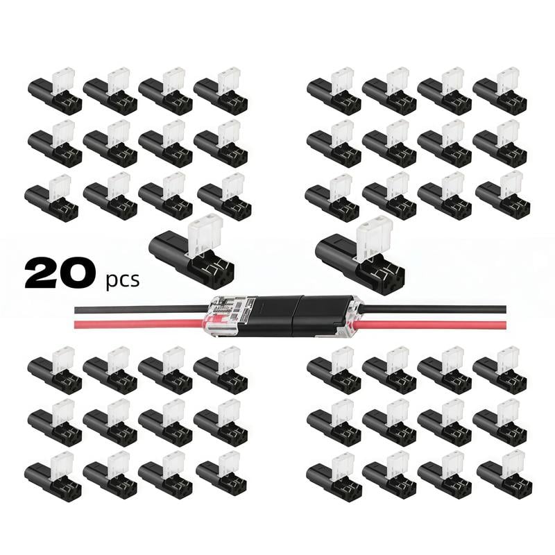 Last Day 49% OFF🔧Double-Wire Plug-in Connector Led Light Strip Connectors 2 Pin⚙️
