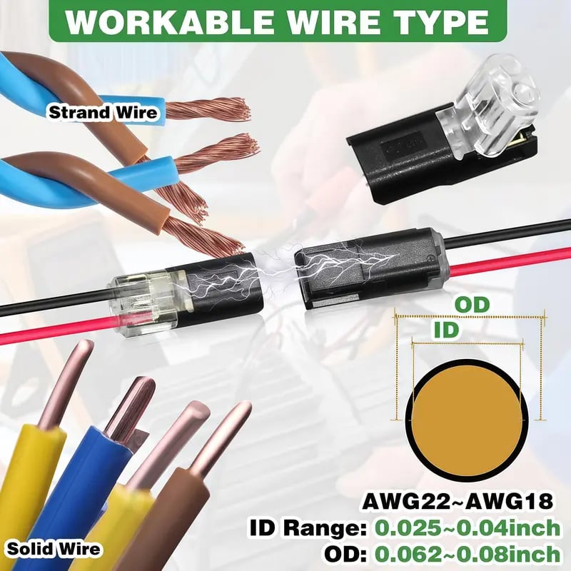 Last Day 49% OFF🔧Double-Wire Plug-in Connector Led Light Strip Connectors 2 Pin⚙️