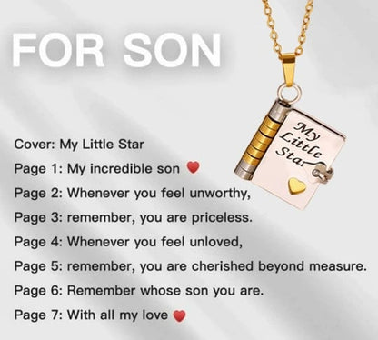 Last Day 49% OFF🔥My Little Star Book Necklace for Daughter & Son, Birthday Day Gift Graduation Jewelry of Love