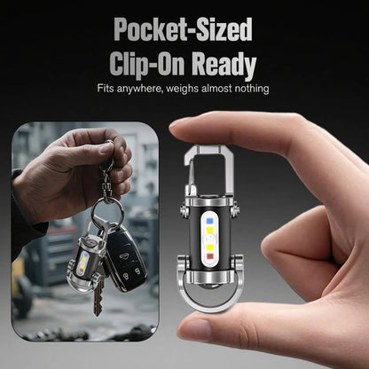 🔥LAST DAY 49% OFF Portable Rechargeable Bright Keychain Flashlight