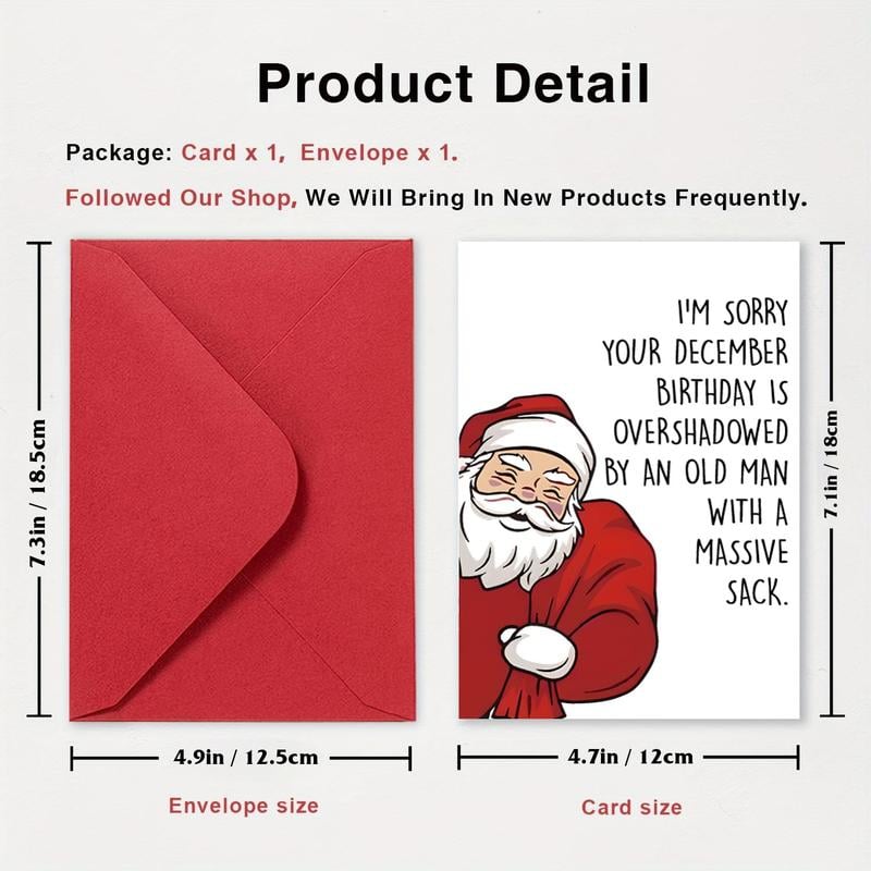 🔥Last Day 49% OFF🎅 Cartoon Santa Claus Birthday Card
