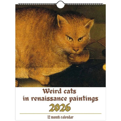 Last Day 49% OFF - 🔥Boxing Day Promotion📅Weird cats in renaissance 2026 Wall Calendar