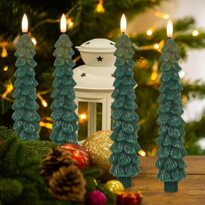 LAST DAY SALE 49% OFF 🌲Christmas Tree Flameless Taper Candle Lights with Remote Control✨