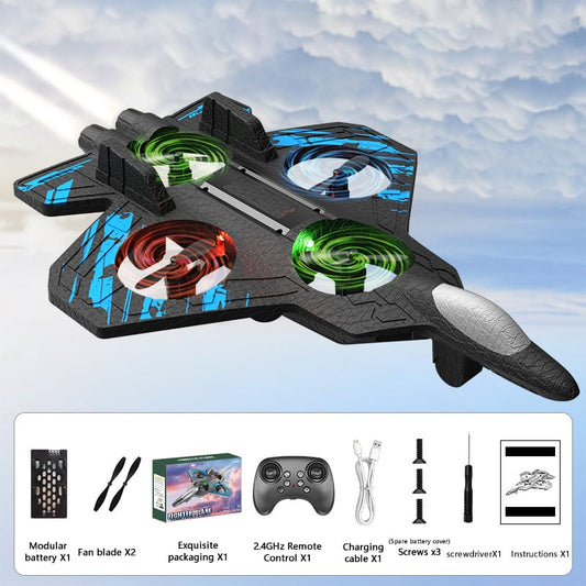 ✈️Xmas Gift Alert! 49% OFF RC Stunt Jet (360° Flips + LED) for Kids- Boys' Dream Gift!🎄