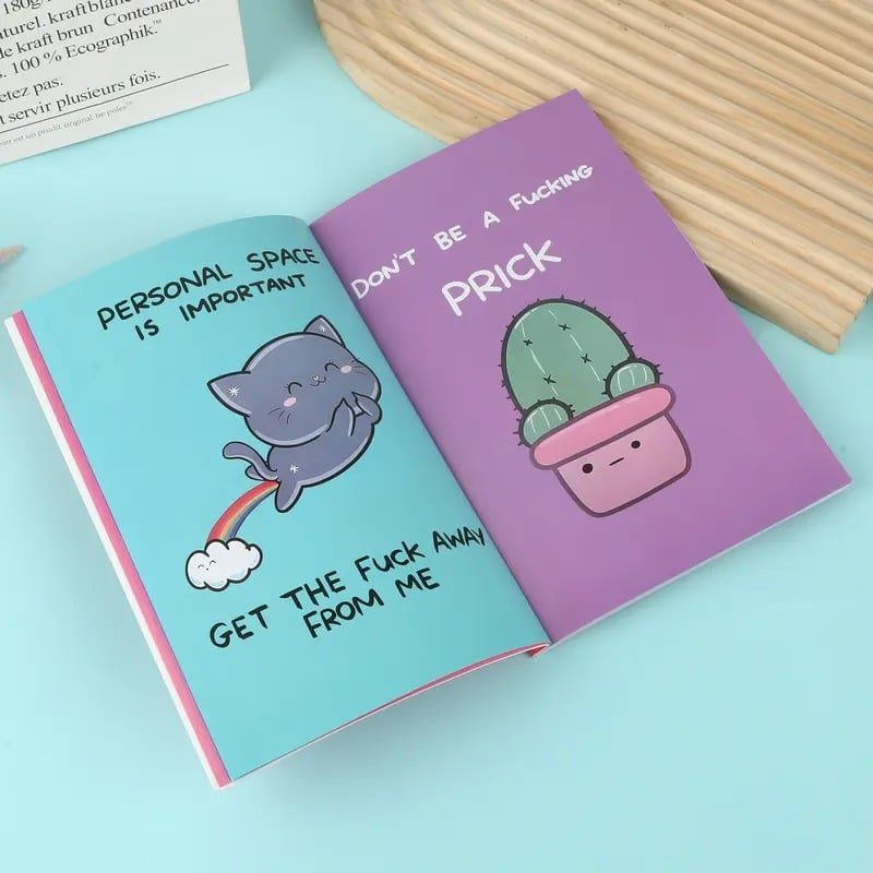🔥Last Day 49% OFF-How To Survive The Bullsh!t Whimsical Cartoon Journal for Proper Stress Relief