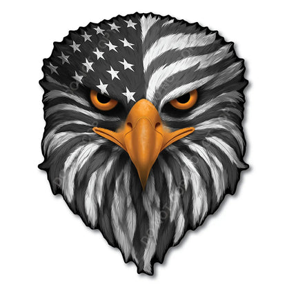 Reflective Eyes Eagle Decal – Patriotic USA Flag Vinyl Sticker for Cars & Trucks