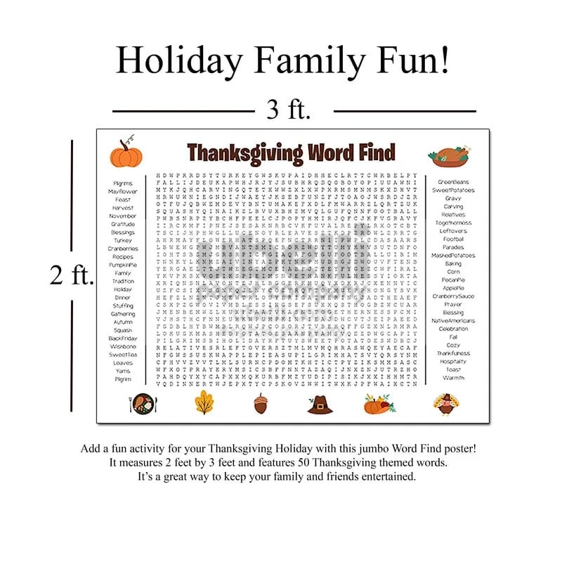 🔥Christmas Early Sale 49% Off🎁Christmas Word Search Poster(🎉Giant 36"x24" Wall Game)
