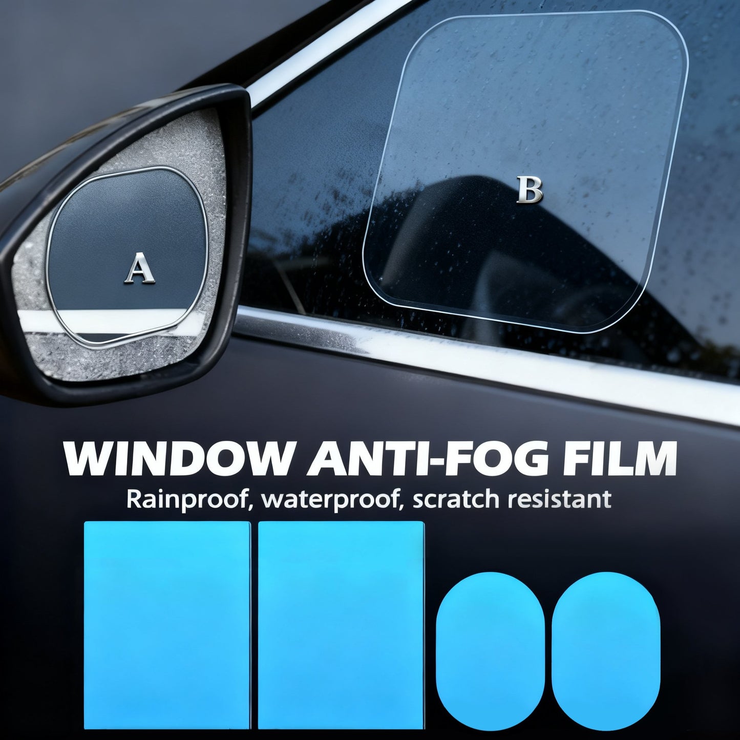 🔥Last Day 49% OFF-4Pcs Car Rearview Mirror Film